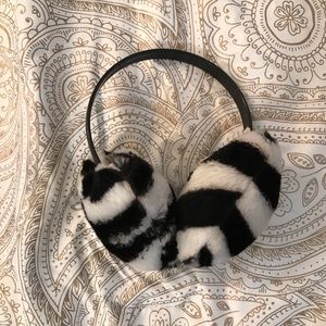 Rue21 Zebra Print Heart Ear Muffs